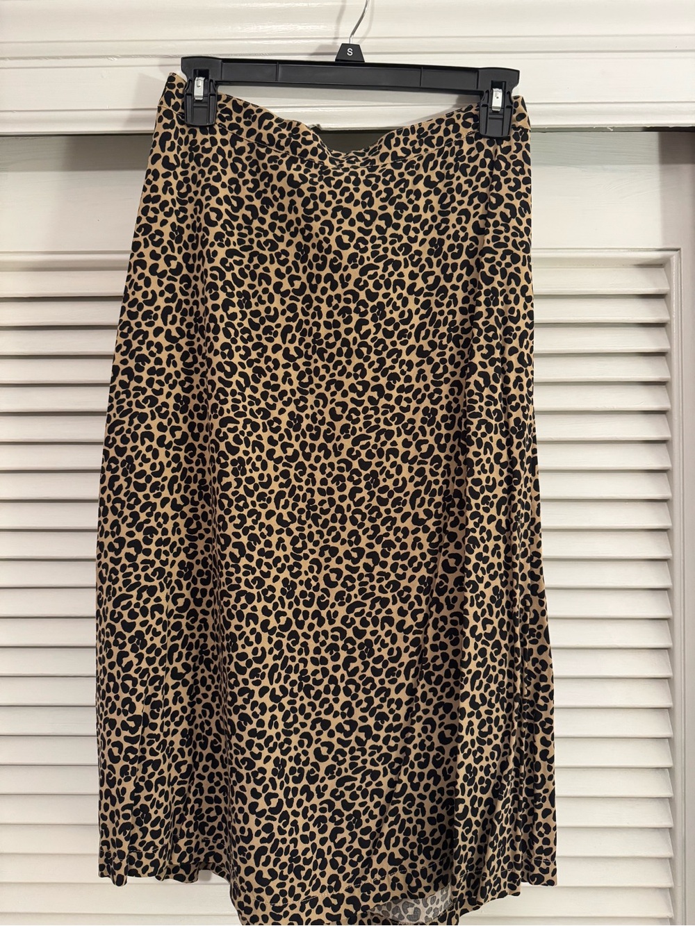 Old Navy Leopard Print Midi Skirt - Black on Tan